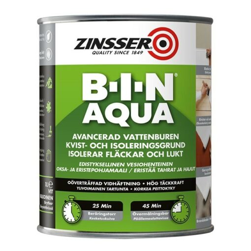 produktbild zinsser bin aqua kvist- och isoleringsgrund 1L