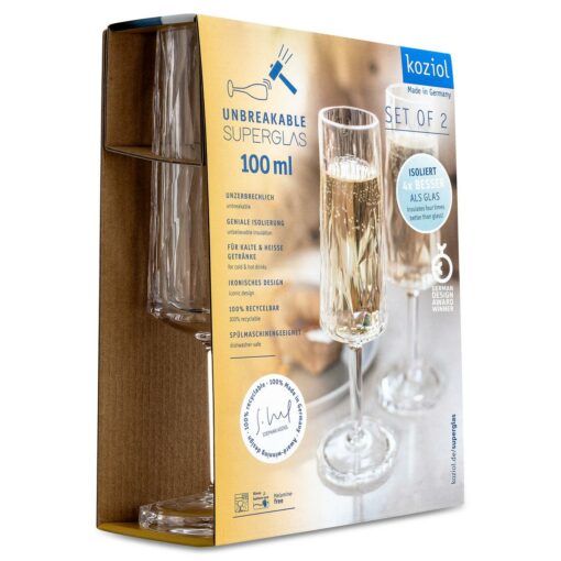 Produktbild kartong Koziol Plastglas Club No. 14 Champagneglas 10cl